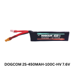 85mm Drone Battery Dogcom 2S 450MAH HV 100C Lipo Battery XT30