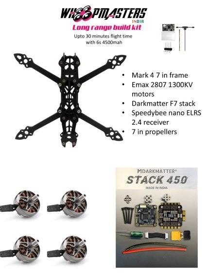 Long range drone kit (7in propeller size) - add your own FPV
