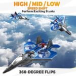Remote Control RC Planes for Kids, RC Airplane Fighter Jet with Light, 360° Flip Fighter Jet Toys, Stunt Roll, Airplane Toy - Image 2
