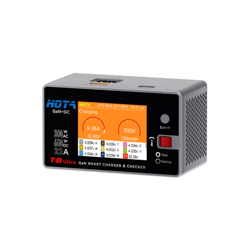 HOTA_T8_ULTRA_3 HOTA T8 ULTRA-650W 1-8S AC/DC GAN SMART CHARGER - Image 1